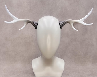 Large Antlers - Hand-Painted Fantasy Deer & Faun Cosplay Horns for LARP Costume
