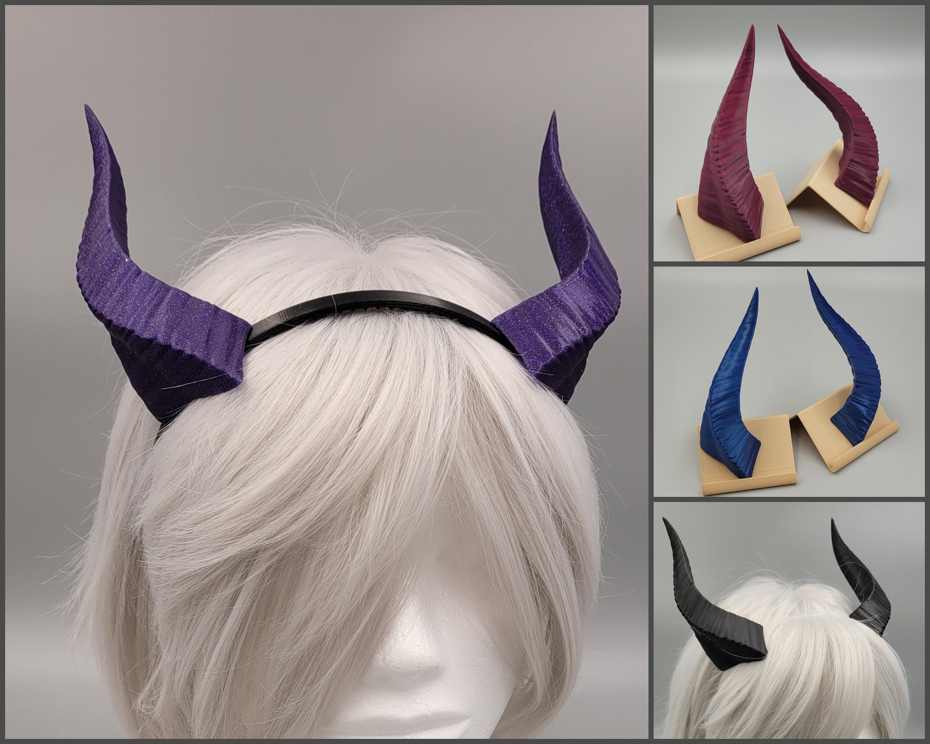 3D Printed Twist Horns Etsy UK