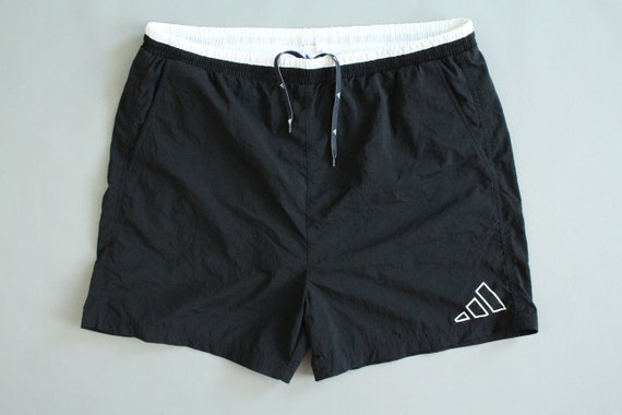Adidas Men's Black Nylon Shorts Rare 