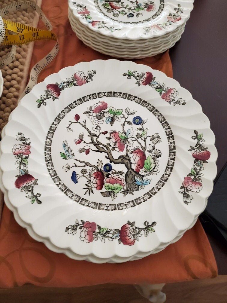 Indian Tree Large Dinner Plates by Myott Staffordshire Etsy