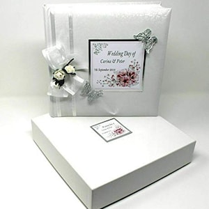 Wedding day photo album boxed personalised limited edition | cellini albums