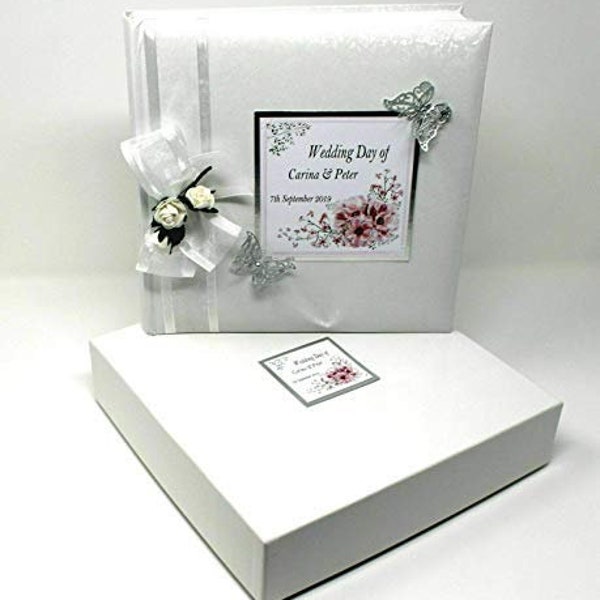 Wedding day photo album boxed personalised limited edition | cellini albums