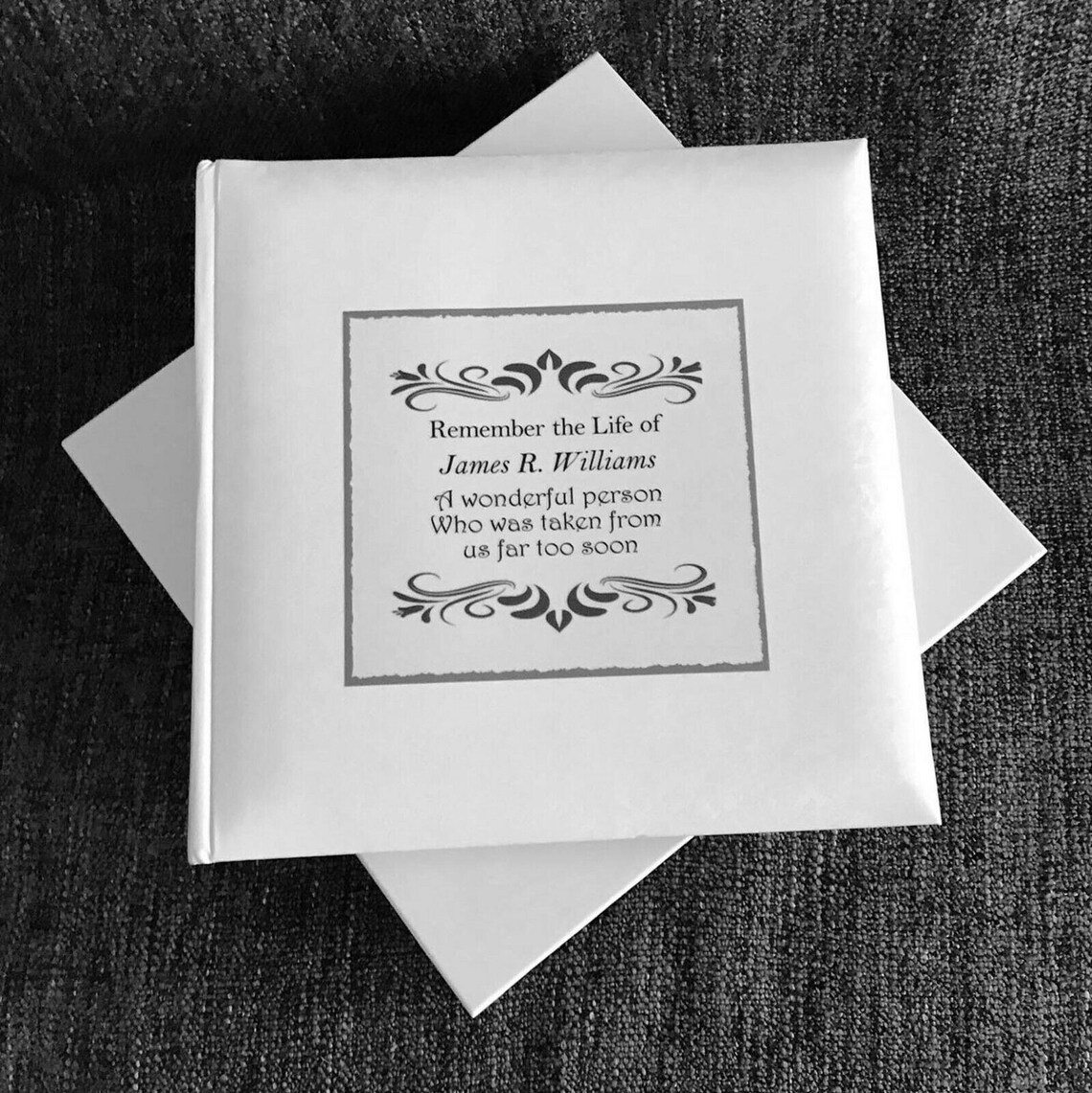 Boxed Condolence Memorial Book for Messages and Photos. Etsy UK