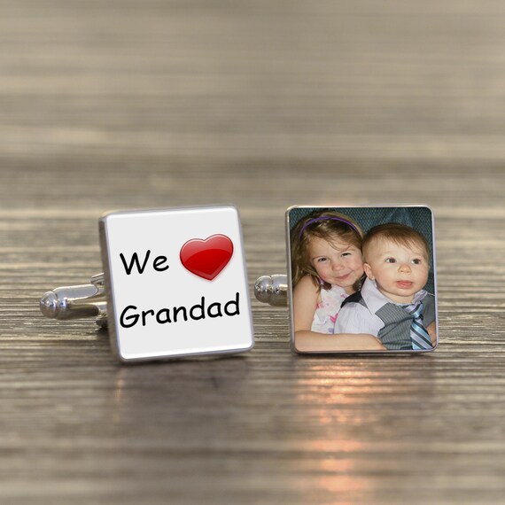 I Love My Daddy Square Design Cufflinks - High Quality Brass, Silver Tone 9 thumbnail image