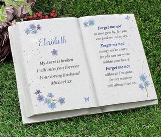 Angraves Libro Commemorativo Per Papà Con Colomba Della Pace - Ornamento Per Cimitero O Giardino 12x18 Cm