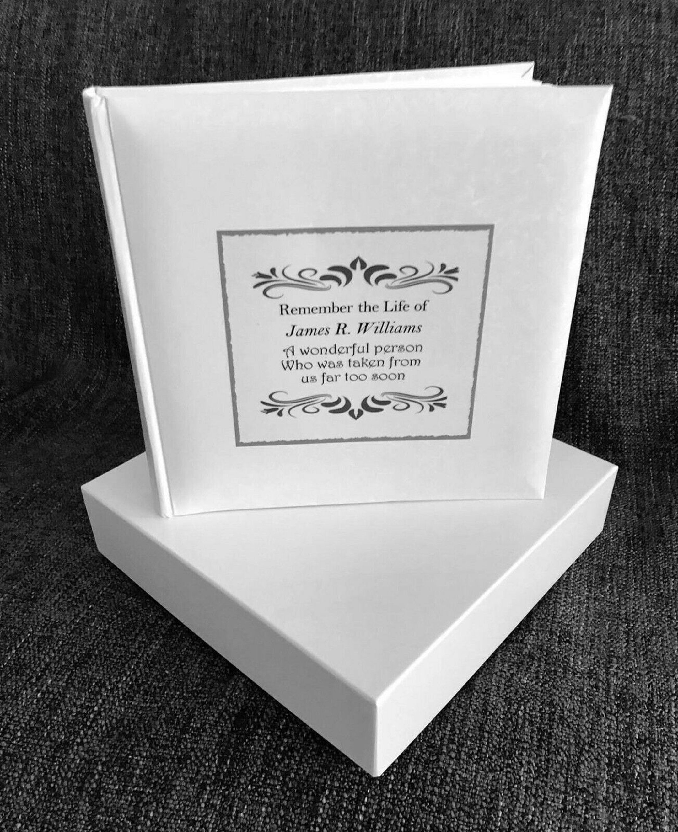 Boxed Condolence Memorial Book for Messages and Photos. Etsy UK