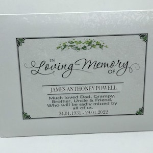 Memorial In Loving memory Condolence Guest Book Funeral Remembrance keepsake