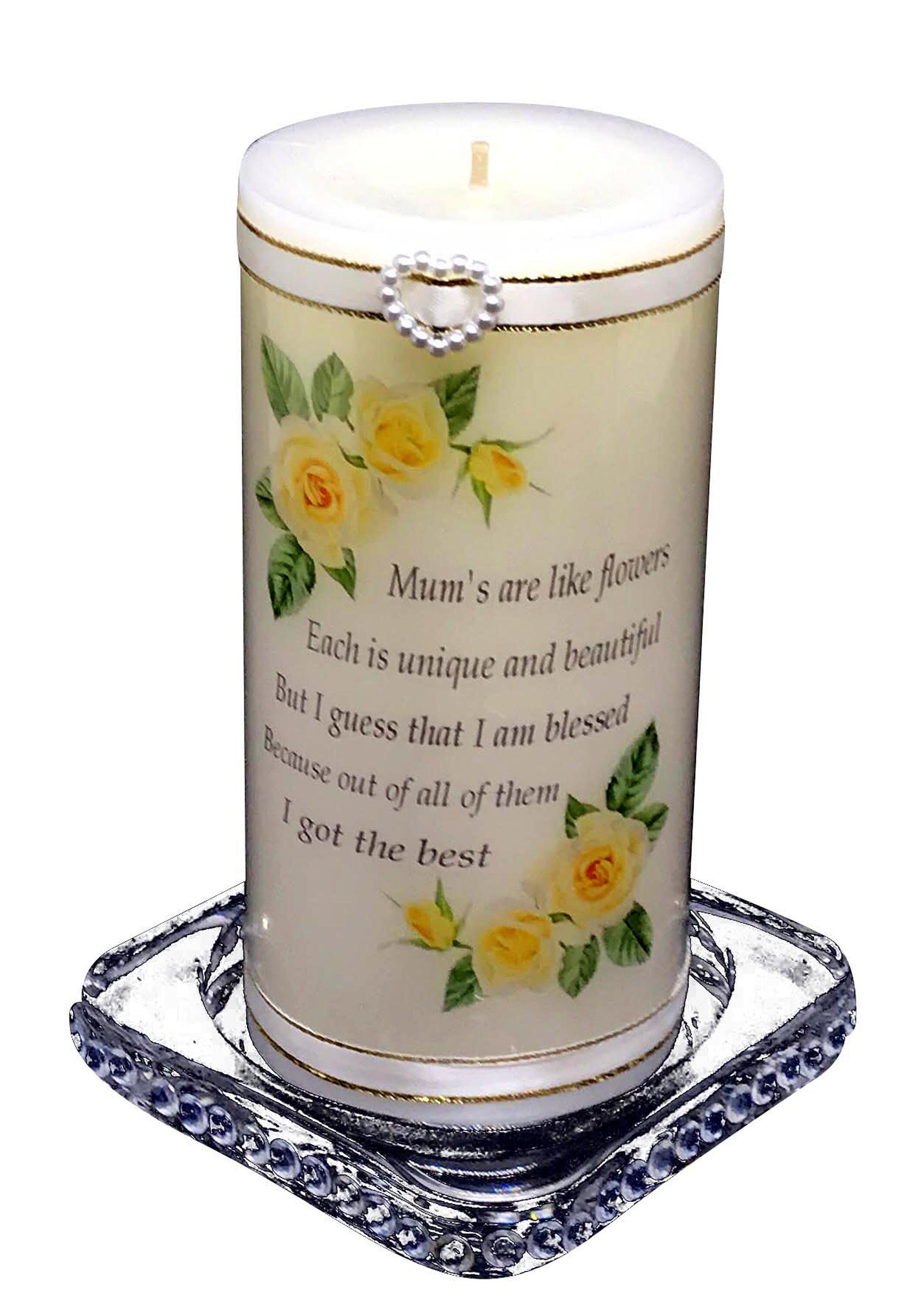 Mother Mum Mom Poem Candle Card Personalised Gift Large Etsy Canada