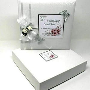 Wedding day photo album boxed personalised limited edition | cellini albums