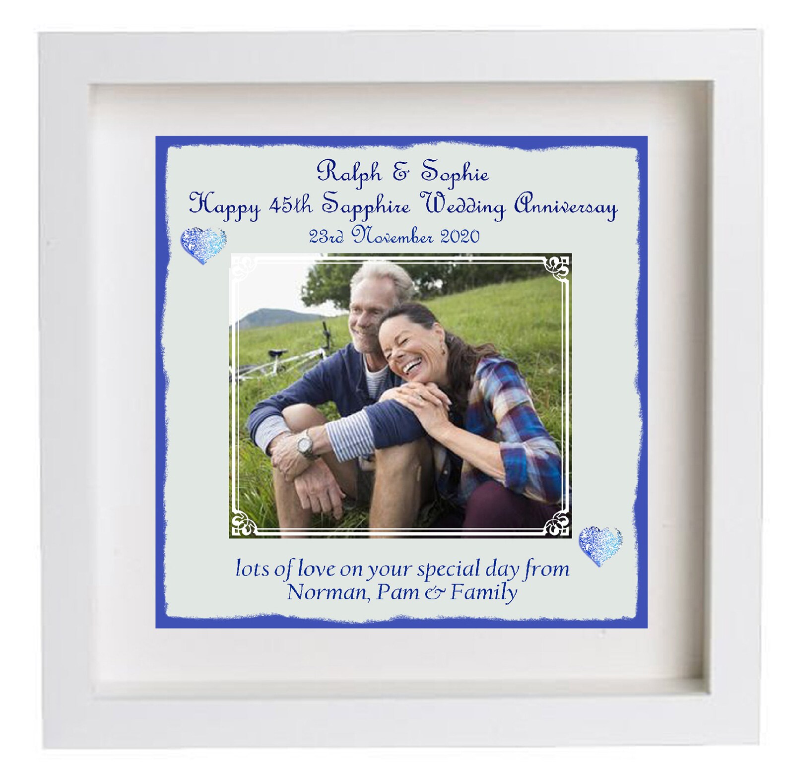 45th Sappire Wedding Anniversary Personalised Gift