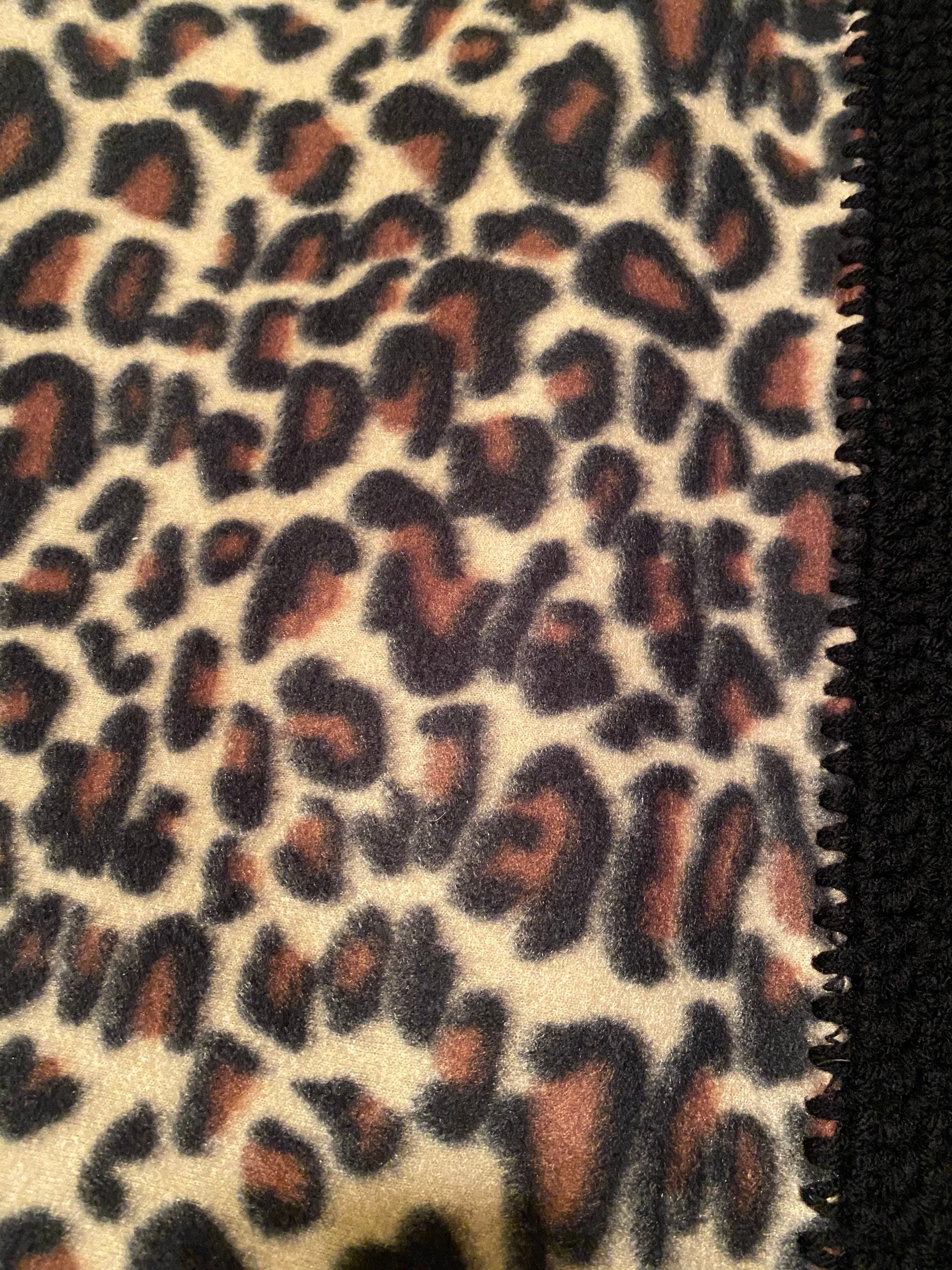 Leopard Print Fleece Blanket Etsy