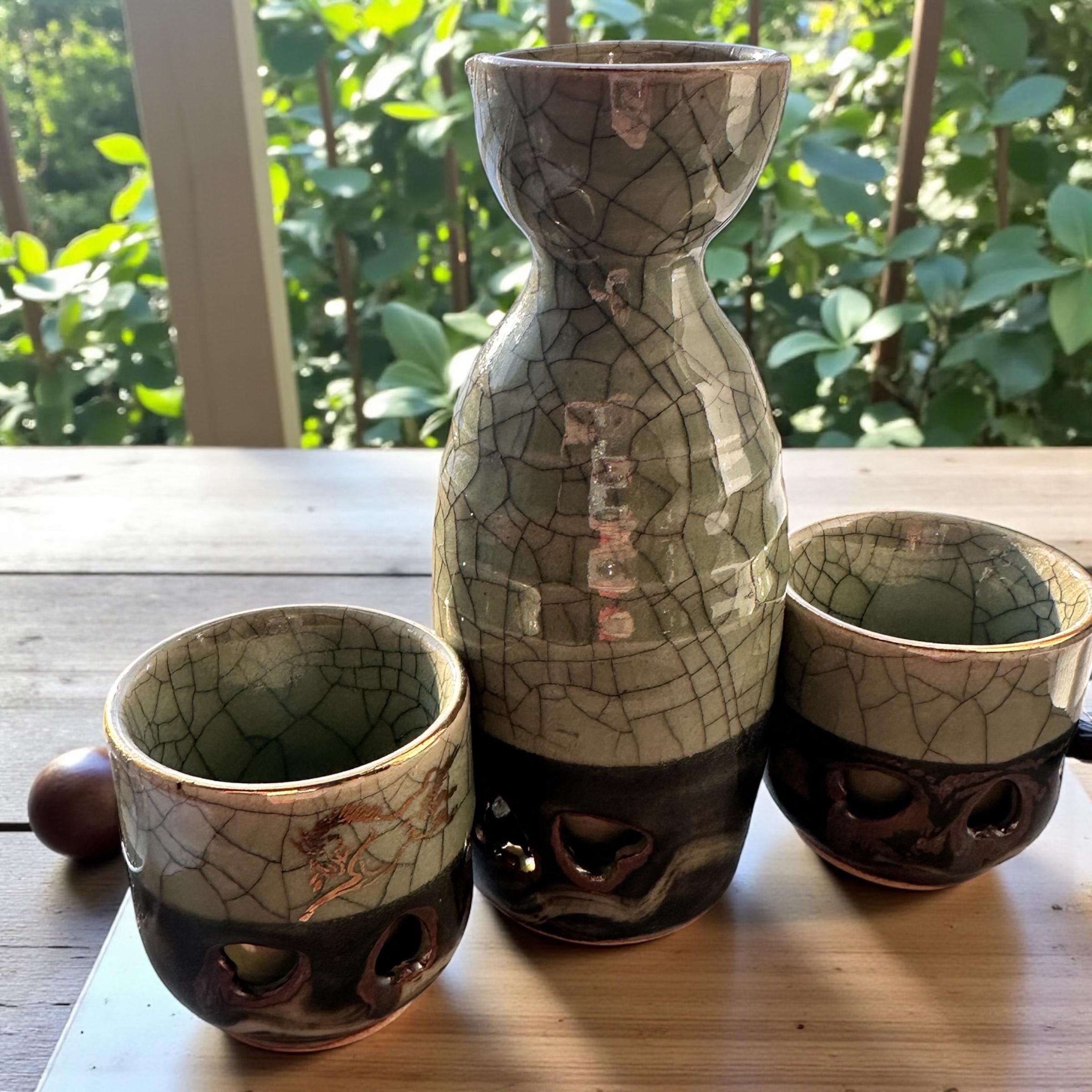 Vintage Japanese Sake Bottle - Etsy