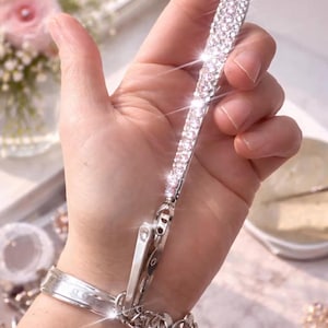 Crystal Bling Bracelet Helper, Upcycled Spoon Handle Card Clip, Zipper Pull Tool