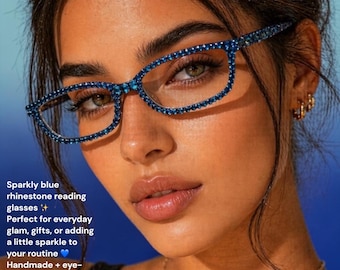 European Crystal Reading Glasses – Bling Rhinestone Readers +1.00–3.00 – Sparkly Eye Eyewear, Includes Care Kit
