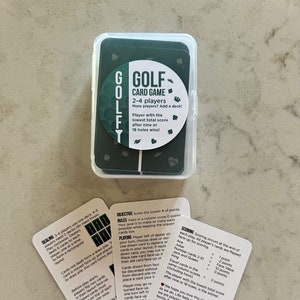 Jogo de cartas de golfe. Jogo de cartas de golfe de 6 cartas. Jogo de cartas para a família. Presente para pai, irmão, filho, amigo. Ótimo presente de Natal!