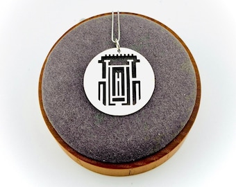 Gold & Silver Temple Mount Jerusalem Pendant | The Temple Pendant Amulet | Beit HaMikdash | Jerusalem medallion | Jerusalem Jewish Neckless