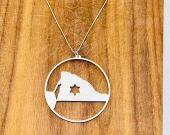 The Greater Holy Land of Israel Neckless Silver & Gold | Israel Map necklace | Silver or Gold