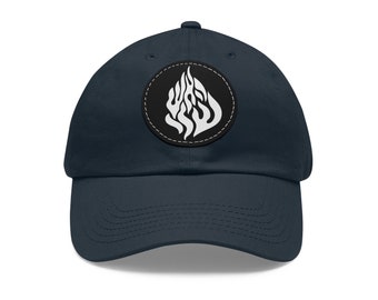 Breslev My Fire Hat with Leather Patch | Breslev My Fire cap | Breslev Haesh Sheli Hat | Rabbi Nachman Hat