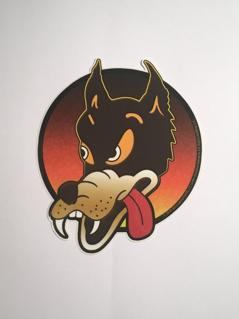 Jerry Wolf Guitar Sticker 5x5 Vinyl Grateful Dead Garcia Etsy