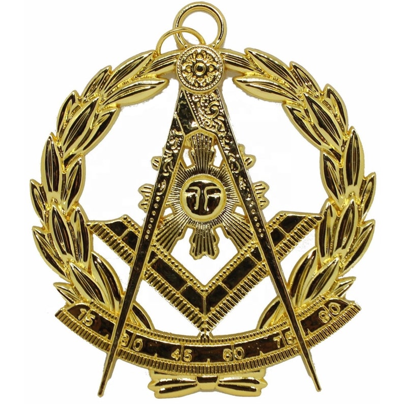 Masonic Past Master Jewel Pendant Medallion Officer Fraternal Regalia Gold Etsy