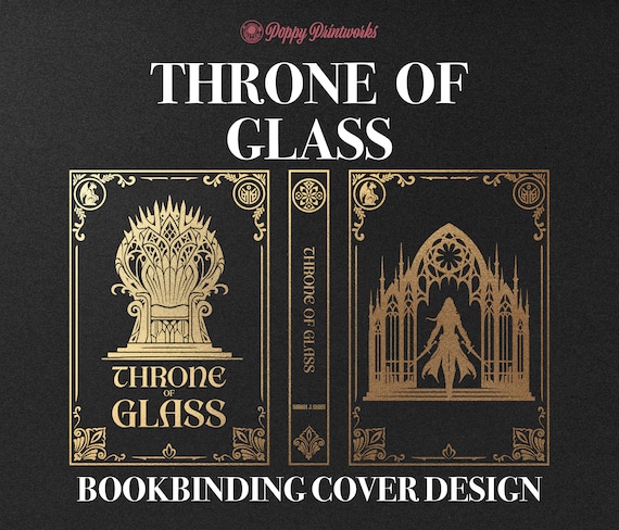 Throne of Glass Bookbinding Cover Design PNG File, Throne of Glass Book 1, Vinyl Book Cover Design, Cover Art, Sarah J Maas, Cricut