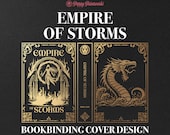 Empire of Storms Bookbinding Cover Design PNG File, Throne of Glass Book 6, Vinyl Book Cover Design, Cover Art, Sarah J Maas, Cricut