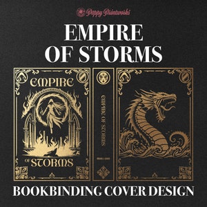 Empire of Storms Bookbinding Cover Design PNG File, Throne of Glass Book 6, Vinyl Book Cover Design, Cover Art, Sarah J Maas, Cricut