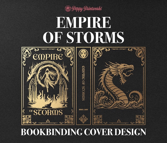 Empire of Storms Bookbinding Cover Design PNG File, Throne of Glass Book 6, Vinyl Book Cover Design, Cover Art, Sarah J Maas, Cricut