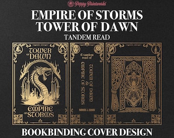 TANDEM READ: Tower of Dawn & Empire of Storms Bookbinding Cover Design File, Throne of Glass TANDEM, Vinyl Book Cover, Sarah J Maas, Cricut