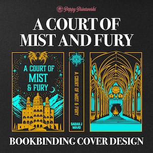 A Court of Mist & Fury Bookbinding Cover Design PNG File, ACOTAR Book 2, Dual Vinyl Cover Design, Book Cover Art, Sarah J Maas, Cricut