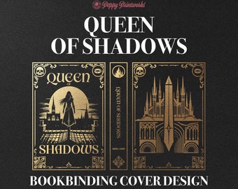 Queen of Shadows Bookbinding Cover Design PNG File, Throne of Glass Book 5, Vinyl Book Cover Design, Cover Art, Sarah J Maas, Cricut
