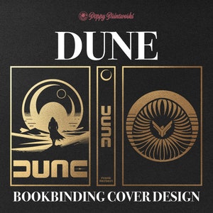 Projekt okładki książki Dune Bookbinding PNG, Dune Book 1, Projekt okładki książki winylowej, Sztuka okładki, Frank Herbert, Cricut, Dune Art