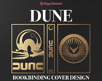 Dune Bookbinding Cover Design PNG File, Dune Book 1, Vinyl Book Cover Design, Cover Art, Frank Herbert, Cricut, Dune Art