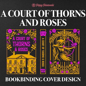 Un disegno di copertina di rilegatura di un tribunale di spine e rose File PNG, ACOTAR Libro 1, Design di copertina in vinile doppio, Copertina di libro, Sarah J Maas, Cricut