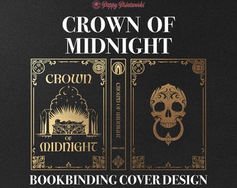 Crown of Midnight Bookbinding Cover Design PNG File, Throne of Glass Book 2, Vinyl Book Cover Design, Cover Art, Sarah J Maas, Cricut