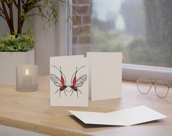 Love Bug Blank Cards (1, 10, 30, and 50pcs)