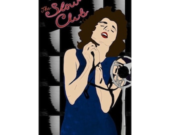 Matte Vertical Blue Velvet Poster