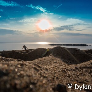 Sunset in a Blue Sky on the Beach Digital Download