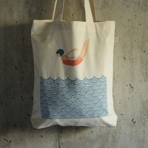 Jute bag Swimming fabric bag cotton bag shopping bag fabric bag cotton jute bag image 2