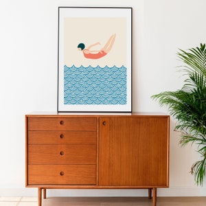 A3 Sprung ins Meer Poster Plakat
