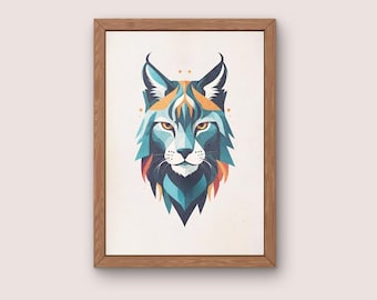 Lynx - Animals of the Forest - Wall Art Poster Digital Art for instant download, Home, Poster Bujaboom