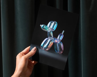 Chrome Balloon Poodle Poster 4.0 - Chrome Decor