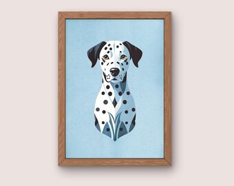 Dalmatian Dog Wall Art Poster Digital Art for instant download, poster, popular