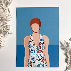 Diversidad Ilustración Mujer diversa Mujer Saltador Esperanza Esperanza Igualdad Gente de color PoC BPoC BIPoC Gorro de natación Bañarse Piscina Malo