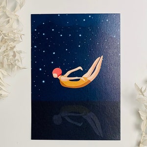 Plongée Nuit Diversité Illustration Diversité Femme Espoir Égalité Personnes de Couleur PoC BPoC Bonnet de Bain Baignade Piscine Bain