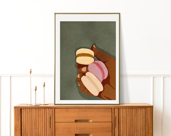 A3 MACARONS Eislie-Serie Poster LIMITIERTE AUFLAGE Plakat Eis Eiscreme Eisliebe Liebe Sommer Gute Laune Sex Leidenschaft Eisdiele