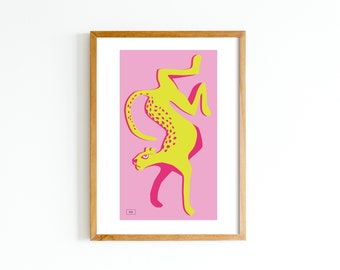 Leopard BujaBoom A4 Art Print, Poster, Illustration LIMIT EDITION of 10, Kunstdruck, FIVE