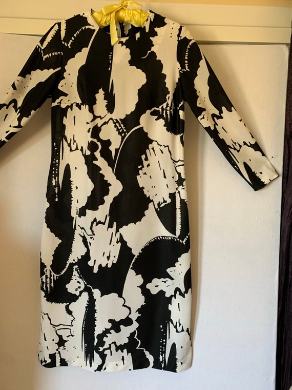 Black and White and Vintage All Over Sheath Dress