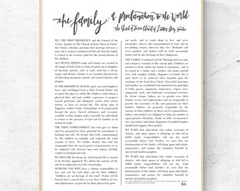 The Family: A Proclamation To The World PRINTABLE- The Church of Jesus Christ of Latter Day Saints- Digital Download- Gospel Art- LDS Art