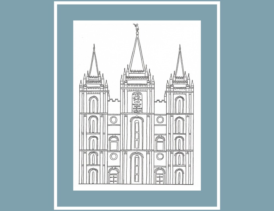 PRINTABLE Salt Lake Utah Temple Illustration-digital Download-lds ...